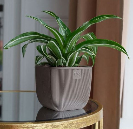 Горшок для цветов с дренажной системой Фабио VipSet 1,95 л шоколад (AMF-1,95-04) /КРАССУЛА/  фото 4