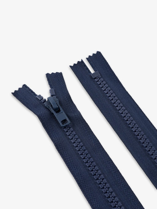 Цена за 10 шт. Молния «Трактор», №8, неразъёмная, замок автомат, 18 см, тёмно-синяя