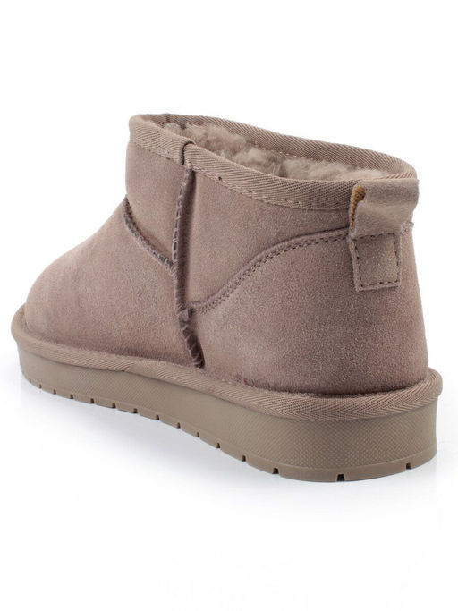 04-PF8300-4 GRAY/BEIGE Угги женские (натуральная замша, 100% шерсть)