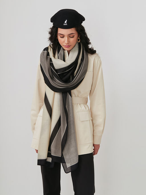 Большой, мягкий, тонкий и очень нежный двусторонний палантин - Tantino фото 5