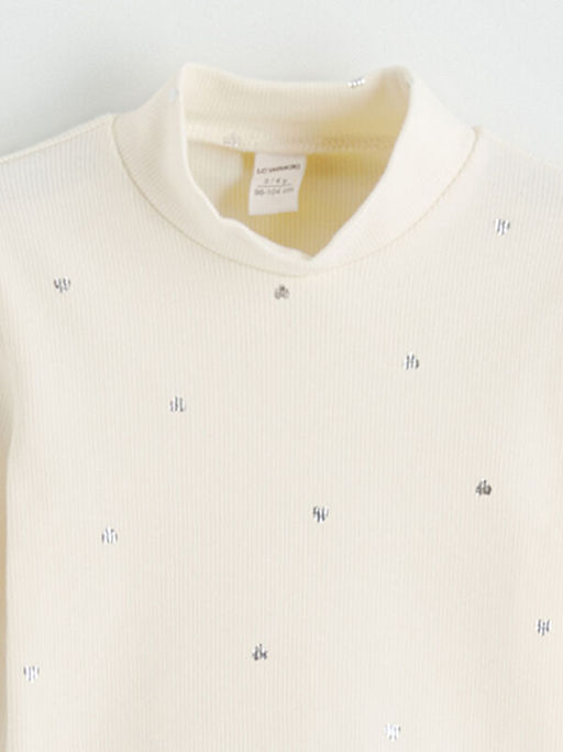 Bal?k?? Yaka Desenli K?z ?ocuk Ti??rt