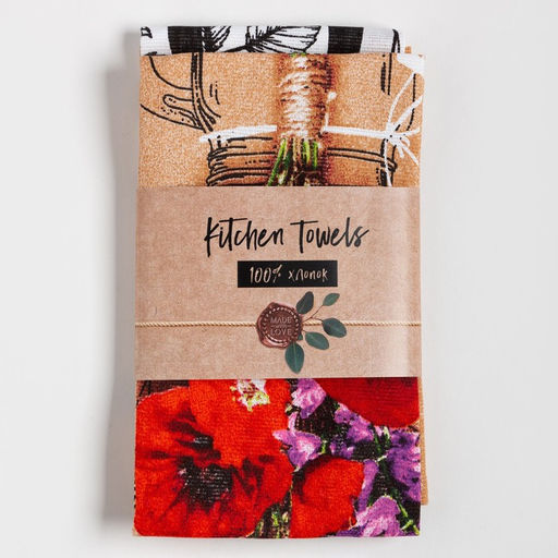 Подарочный набор кухонных полотенец 8 марта:Весенний праздник 35х60 см - 2 шт. - Доляна фото 6