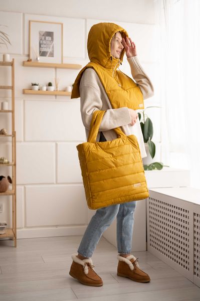 Капор горчица, капюшон - Yollochka фото 5