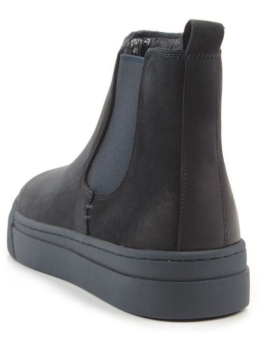 05-X30311A-7 INK. BLUE Ботинки демисезонные мужские (натуральная кожа, байка)