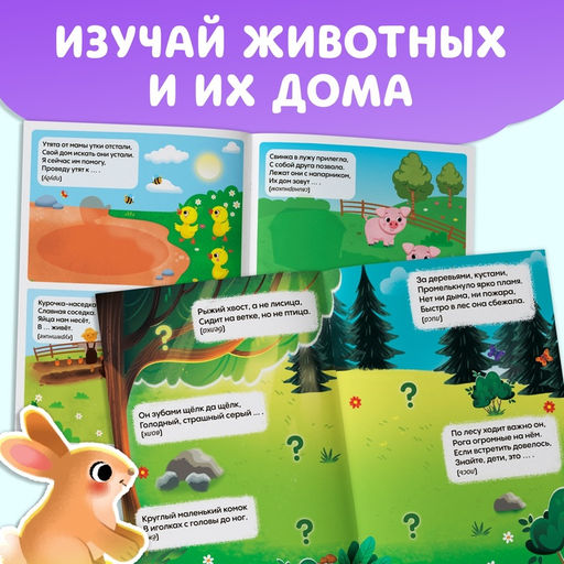 Книжки с наклейками - загадками, набор 2 шт., 60 наклеек, 3+