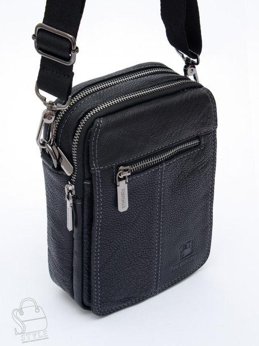 Сумка мужская кожаная 8611S black Fuzhiniao