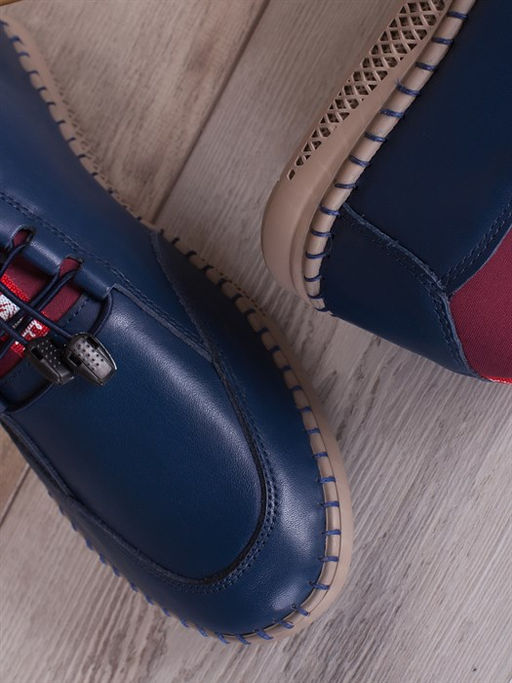 Кеды мега удобные / Слипоны мужские 134-57-00 Темно-синий - Piniolo фото 2