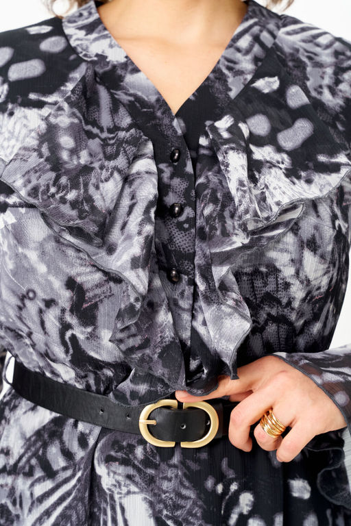 Платье Anastasia Mak 1280 серый+черный мультиколор  фото 6