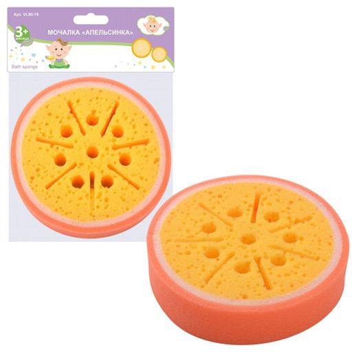 Мочалка Апельсинка (диаметр 12см, толщина 3см) VL90-78 /МультиДом/  фото 2