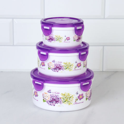 Салатник круглый 3 штуки с крышками / S3K /уп 72/ 300, 600, 1000 мл - ГалеонТрейд фото 4