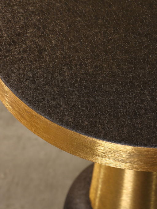 Столик кофейный «Чёрный с золотом», 40.5×40.5×65 см