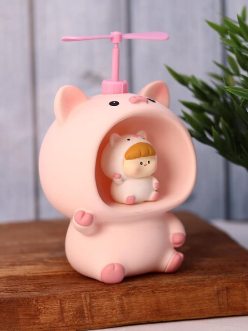Kопилка - ночник Baby pig fan, pink (13,5 см), пластик