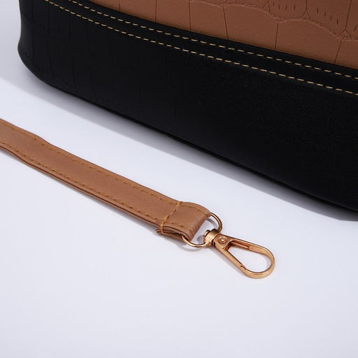 Сумка женская кросс-боди на молнии, 23×9.5×18 см, бежевая