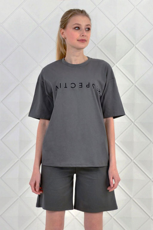 Арт. 51301 Костюм женский с шортами 42-50 (5 шт) Цвет:верх-хаки, низ-хаки