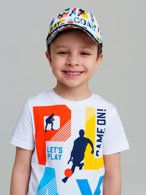 Бейсболка PlayToday для мальчика хлопок синяя  фото 7