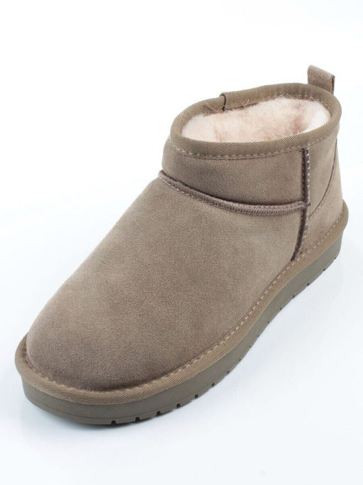 04-PF8300-6 KHAKI Угги женские (натуральная замша, 100% шерсть)