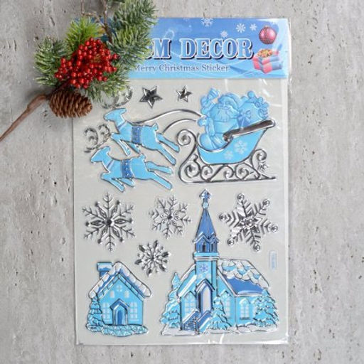 Наклейка новогодняя 50х30 Новый год / 610-292 /уп 12/240/ - Галеонтрейд фото 3