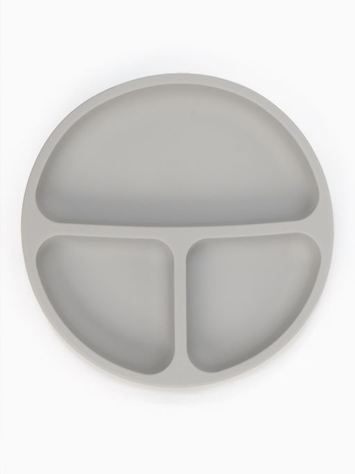 Тарелка детская секционная, 3 секции, серый, Mum&Baby