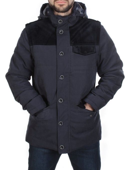 J830111 DEEP BLUE Куртка-жилет мужская зимняя NEW B BEK (100 гр. синтепон и искусственный мех)