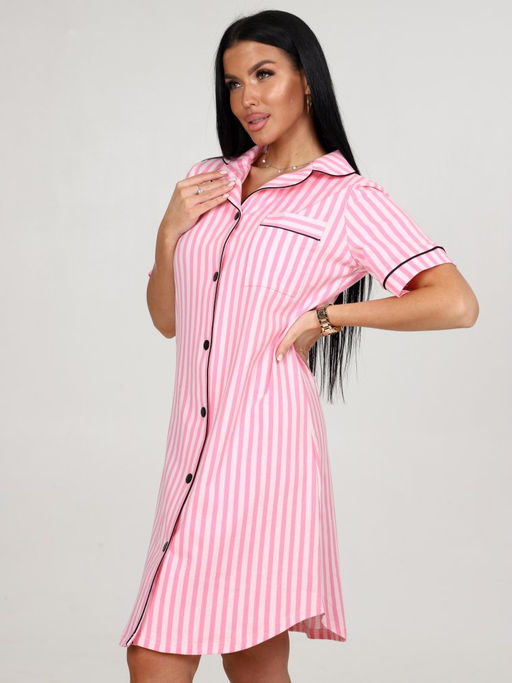 5-Х ЖЕНСКИЙ ХАЛАТ (Малиновая полоса) - А-дина фото 4