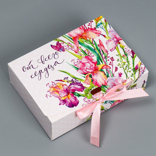 Цена за 3 шт. Коробка подарочная, упаковка, От всего сердца, 16.5?12?5 см