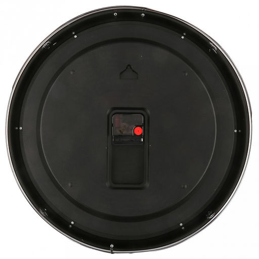 Часы настенные Гигант д41,5см, h6см, мягкий ход, циферблат серый полосатый; цифры арабские, серебряный; корпус пластик, серебряный; в коробке (Китай) - Домашняя мода фото 3