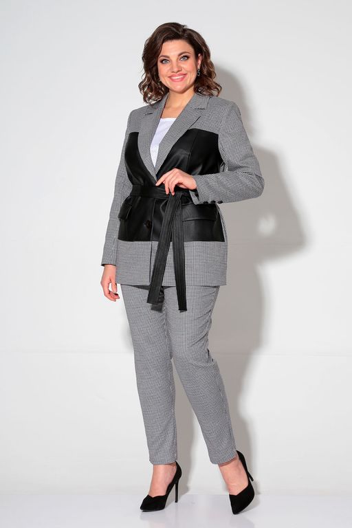 Костюм Liona Style 808 черный клетка