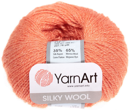 Силки вул (Silky wool) пряжа YarnArt 65% шерсть мериноса 35% искуственный шелк 10х25г/190м