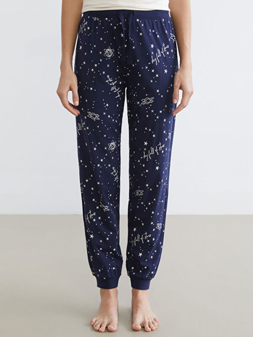 Beli Lastikli Kad?n Jogger Pijama Alt?