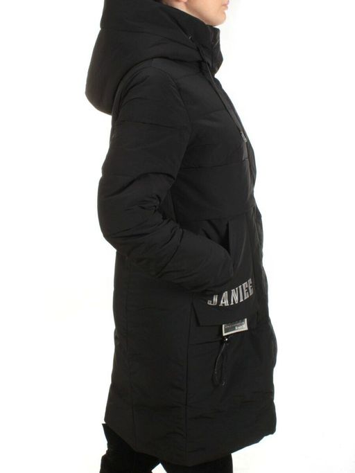21-972 BLACK Пальто зимнее женское AIKESDFRS