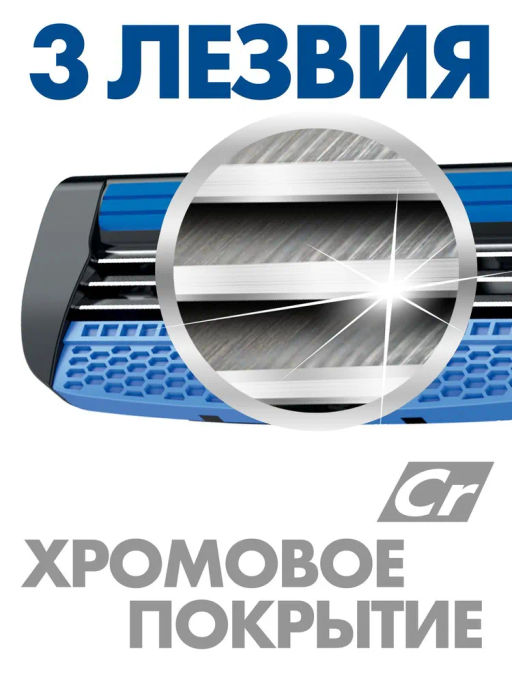 Zollider Hybrid 3 ALPHA станок 3 лезвия с 3 сменными картриджами  фото 9