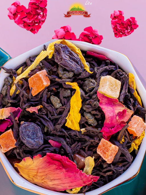 Черный ароматизированный чай GRUNBERG LITE  Царица Нефертити   фото 8