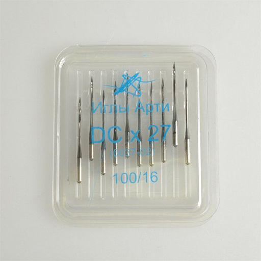 Иглы арт.0037-02 № 100 для оверлока к ПШМ в блистере 10игл