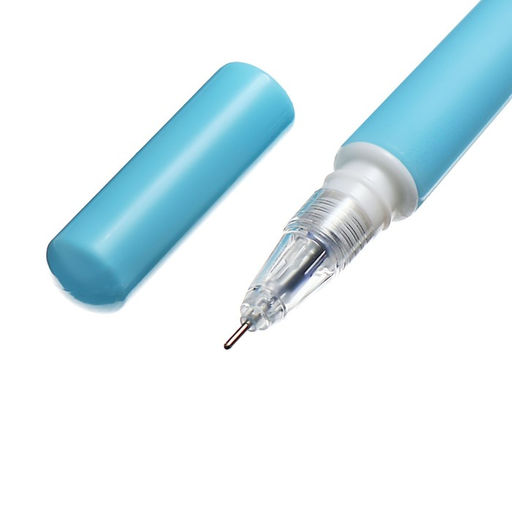 Цена за 48 шт. Ручка-прикол Calligrata Мак, синий стержень, гелевая, меняет цвет при ультрафиолете, МИКС