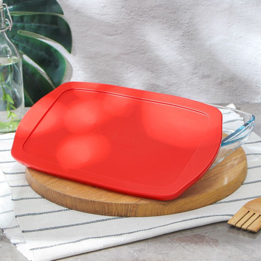 Форма для выпечки Paşabahçe Borcam, 1.95 л, с крышкой, прямоугольная, жаропрочное стекло, прозрачная