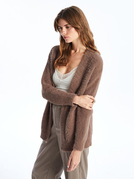 V Yaka Parlak G?r?n?ml? Kad?n Triko H?rka