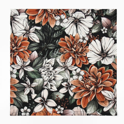 Салфетки сервировочные на стол «Этель» Meadow flower, 40×40 см, с декоративными кольцами, набор 2 шт.