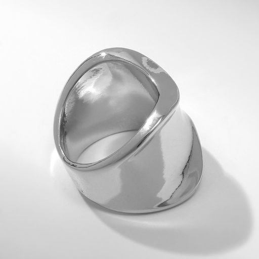 Кольцо металл Тренд вогнутое, мини, цвет серебро, размер 16 - Qf фото 2