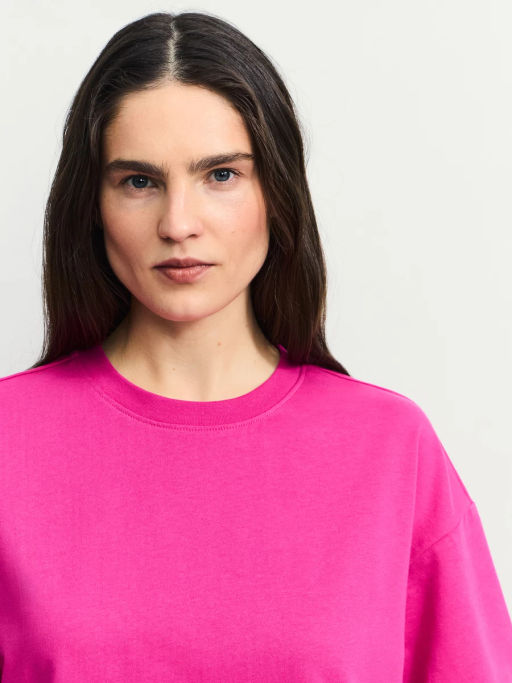 Базовая футболка оверсайз из хлопка / Zarina фото 6