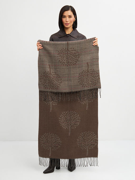 в составе ШЕРСТЬ и КАШЕМИР Большой, мягкий, теплый однотонный двусторонний палантин. - Tantino фото 11