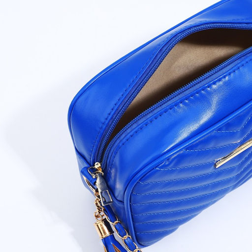 Сумка кросс-боди на молнии, цвет синий - Simaland фото 8