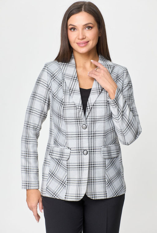 Жакет БелЭльСтиль 203 серо-черный фото 3