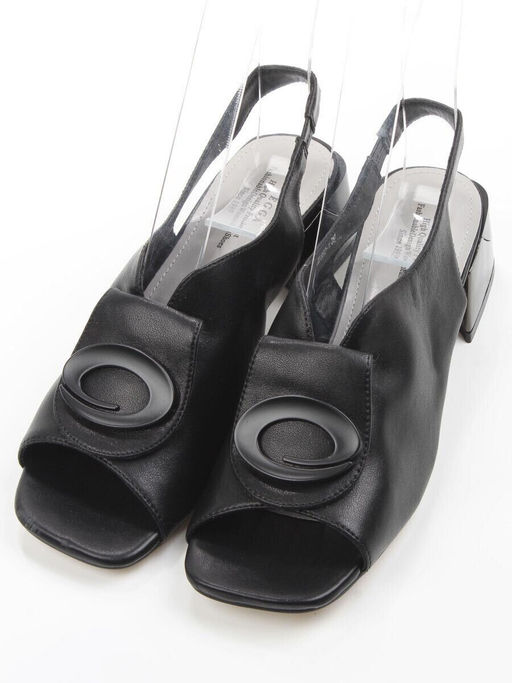 08-XL660-1 BLACK Босоножки женские (натуральная кожа)