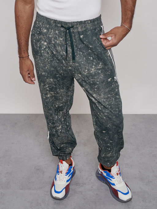 Брюки джоггеры спортивны мужские зеленого цвета 12931Z - Mtforce фото 12