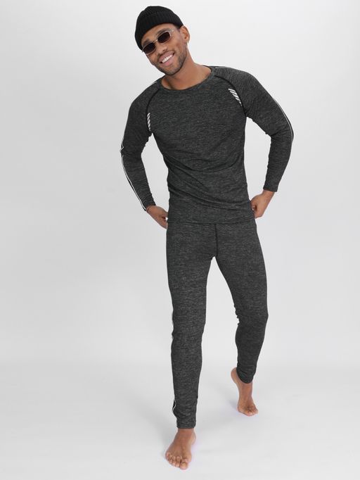 Комплект мужского термобелья без начеса темно-серого цвета 2214TC - FUYOUKAI фото 6