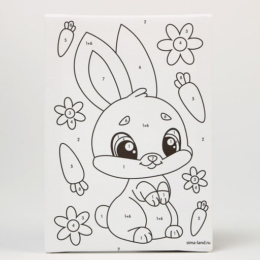 Картина по номерам Зайка с морковками 21 15 см - Школа талантов фото 3