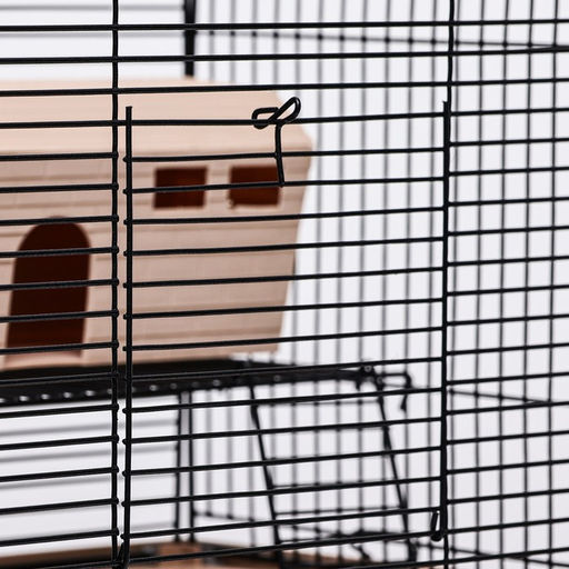 Клетка для грызунов Пижон №10, 2 этажа, разборная, 42 х 30 х 37см (+домик,колесо,миска), бежевая - Simaland фото 3