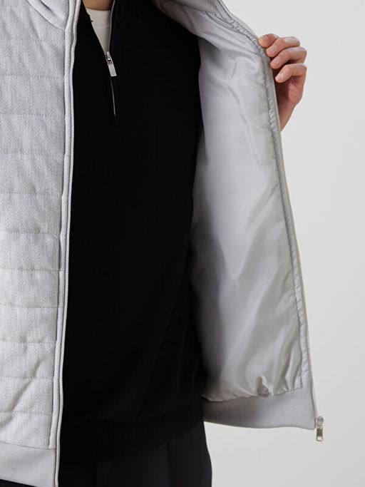 Slim Fit Dik Yaka Erkek Mont