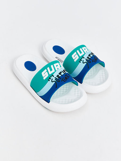 Tek Bantl? Bask?l? Erkek ?ocuk Terlik