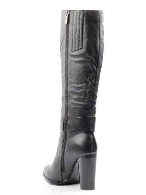 02-K48-D1 BLACK Сапоги зимние женские (натуральная кожа, натуральный мех (еврозима)) - Фабричный китай фото 7